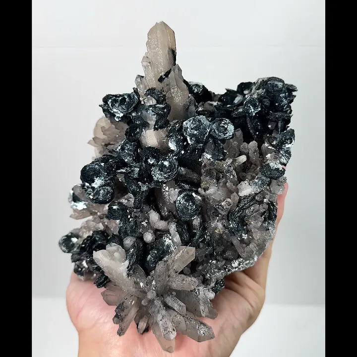 Natural Specularite and Quartz Cluster, Mineral Specimen: Inner Mongolia,China (120*150*80MM) - image 2