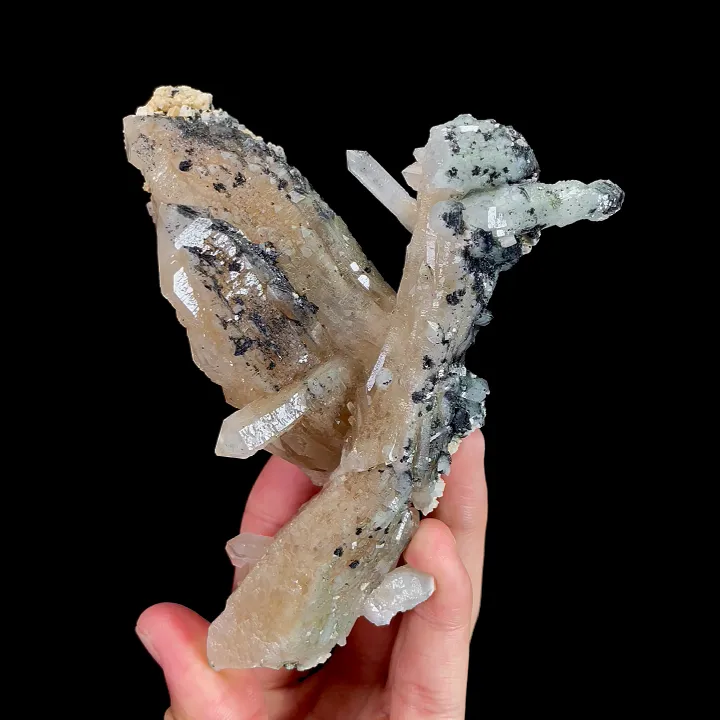 Natural Specularite and Quartz Cluster, Mineral Specimen:Inner Mongolia,China (110*130*45MM) image
