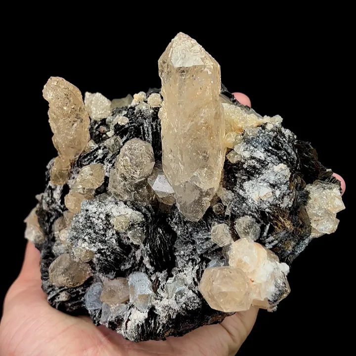 Natural Specularite and Quartz Cluster, Mineral Specimen:Jinlong,Guangdong (150*110*70MM) - image 2