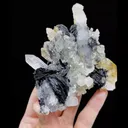 Natural Specularite and Quartz Cluster Symbiosis comes from Jinlong,Guangdong 100*95*55MM - image 4