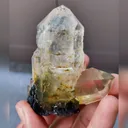 Natural Specularite and Quartz Cluster Symbiosis comes from Jinlong,Guangdong 50*35*75MM - image 1