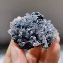 Natural Specularite and Quartz Clusters Symbiosis comes from Inner Mongolia,China 50*30*20MM - image 1