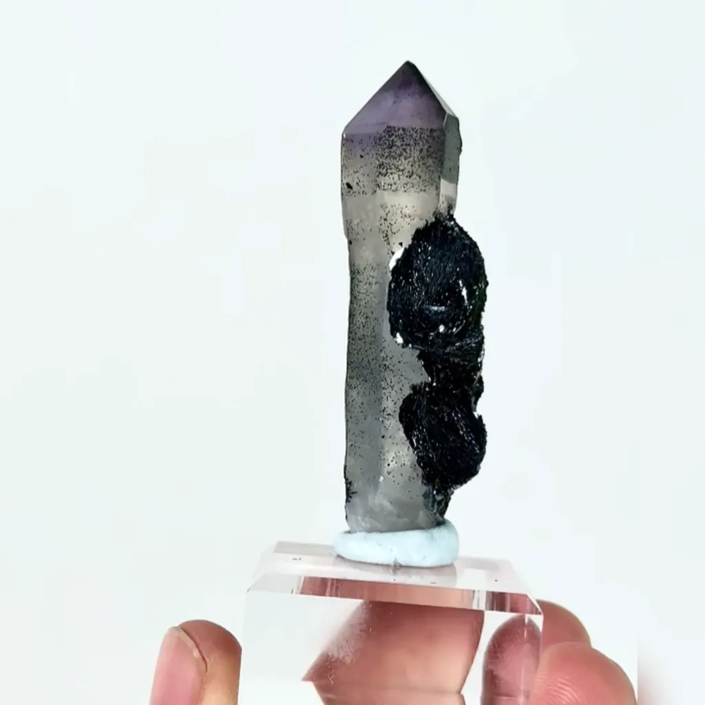 Natural Specularite and Quartz, Mineral Specimen: Inner Mongolia,China (15*50*15MM) - image 3