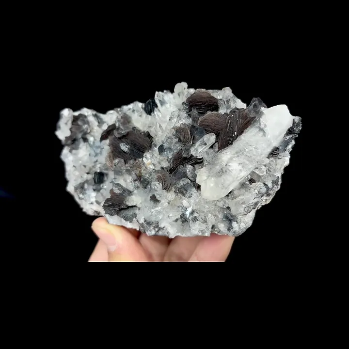 Natural Specularite and Quartz, Mineral Specimen: Jinlong,Guangdong (130*70*35MM) - image 2