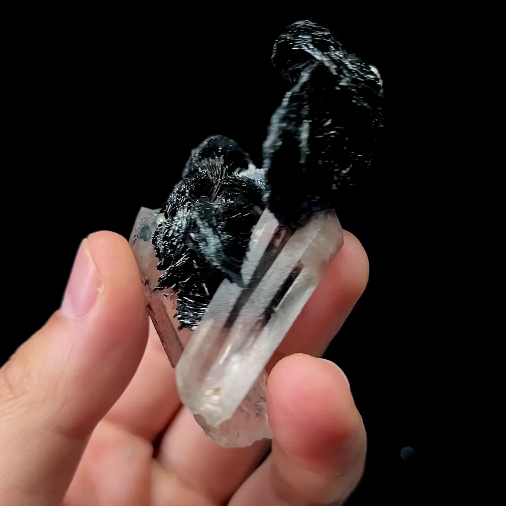 Natural Specularite and Quartz Mineral Specimen,High Quality Specimen,JINLONG,GUANGDONG,CHINA(45*60*25mm) - image 2