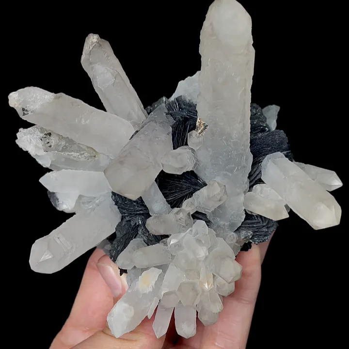 Natural Specularite and Quartz, Mineral Specimen:Jinlong,Guangdong (110*105*70MM) - image 3