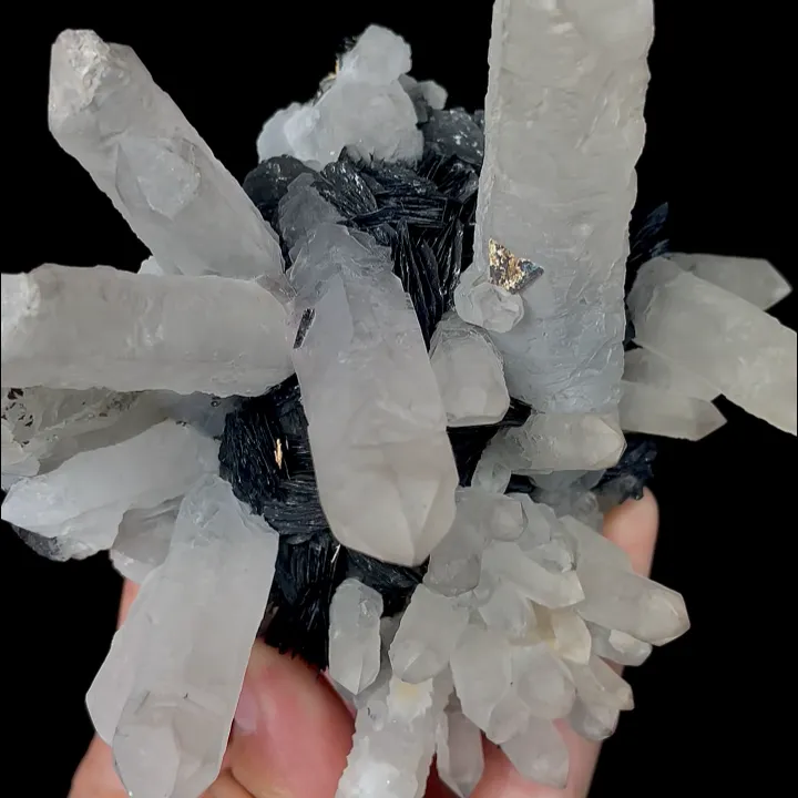 Natural Specularite and Quartz, Mineral Specimen:Jinlong,Guangdong (110*105*70MM) - image 5