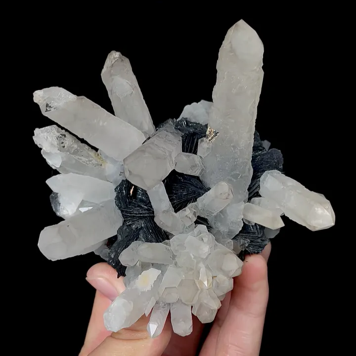 Natural Specularite and Quartz, Mineral Specimen:Jinlong,Guangdong (110*105*70MM) - image 6