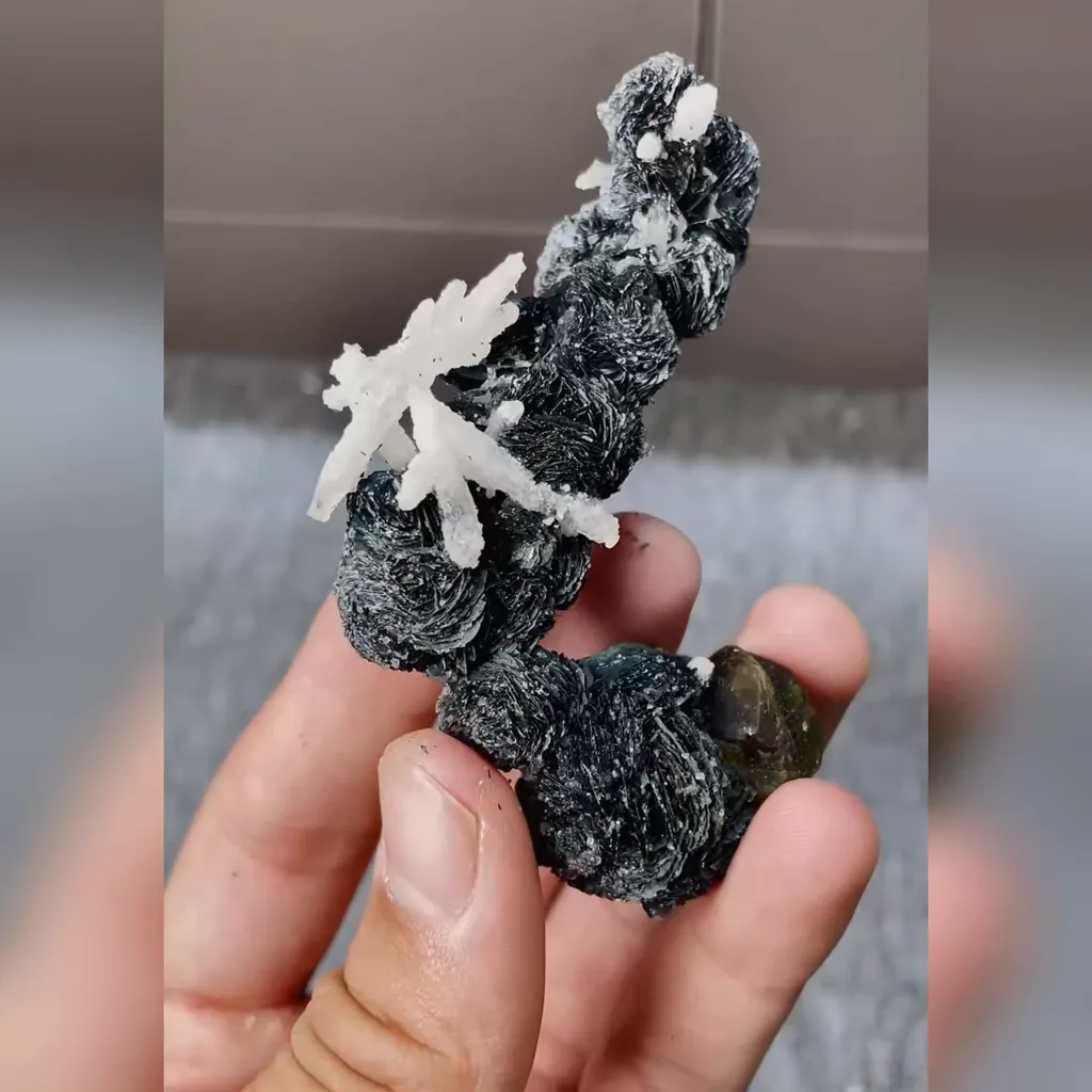 Natural Specularite and Quartz Symbiosis comes from Inner Mongolia,China 55*65*25MM image