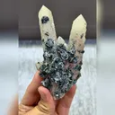 Natural Specularite and Quartz Symbiosis comes from Inner Mongolia,China 60*35*125MM - image 4