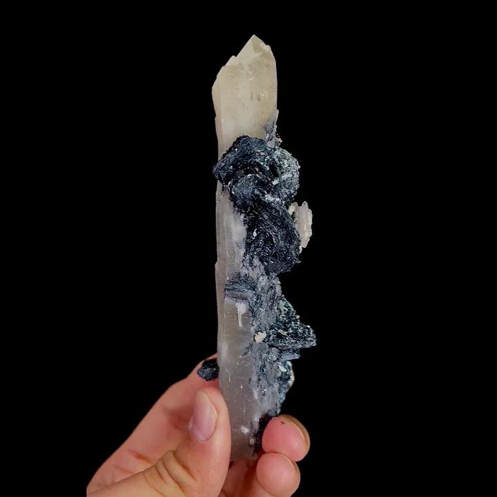 Natural Specularite and Quartz Tower, Mineral Specimen: Inner Mongolia,China (30*135*30MM) - image 4