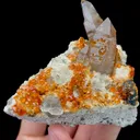 Natural Spessartine and Smoke Quartz,Cluster Mineral Specimen:FUJIAN 35*65*100mm) - image 3