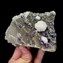 Natural Spherical Dolomite and Purple Cubic Fluorite Mineral Specimen,High Quality Specimen,YAO GANG XIAN,HUNAN,CHINA(112*84*59mm) - image 1