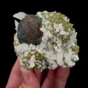 Natural Spherical Pyrite and Bicolor Calcite Mineral Specimen,High Quality Specimen,DAYE,HUBEI,CHINA(60*57*36mm) - image 1