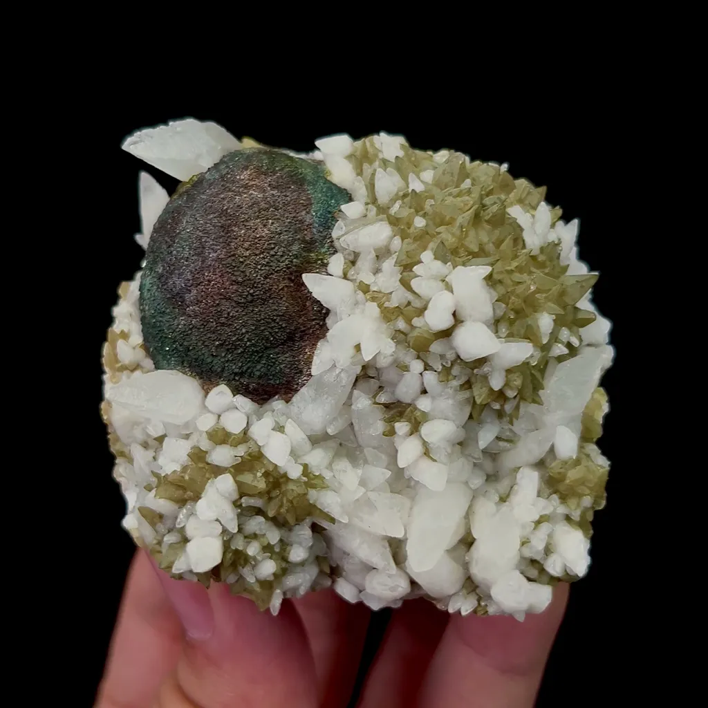Natural Spherical Pyrite and Bicolor Calcite Mineral Specimen,High Quality Specimen,DAYE,HUBEI,CHINA(60*57*36mm) - image 4