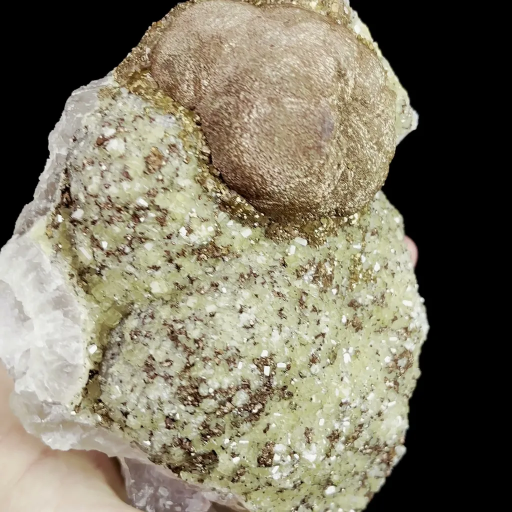 Natural Spherical Pyrite and Calcite Mineral Specimen,High Quality Specimen,DAYE,HUBEI,CHINA(143*110*67mm) - image 2