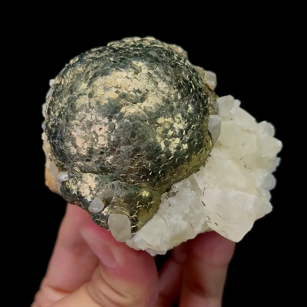 Natural Spherical Pyrite Mineral Specimen,High Quality Specimen,DAYE,HUBEI,CHINA(75*64*53mm) image