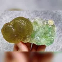 Natural Spherical Yellow Fluorite and Green Fluorite comes from Zhejiang,China 90*45*30MM - image 5