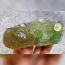 Natural Spherical Yellow Fluorite and Green Fluorite comes from Zhejiang,China 90*45*30MM - image 4