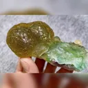 Natural Spherical Yellow Fluorite and Green Fluorite comes from Zhejiang,China 90*45*30MM - image 3