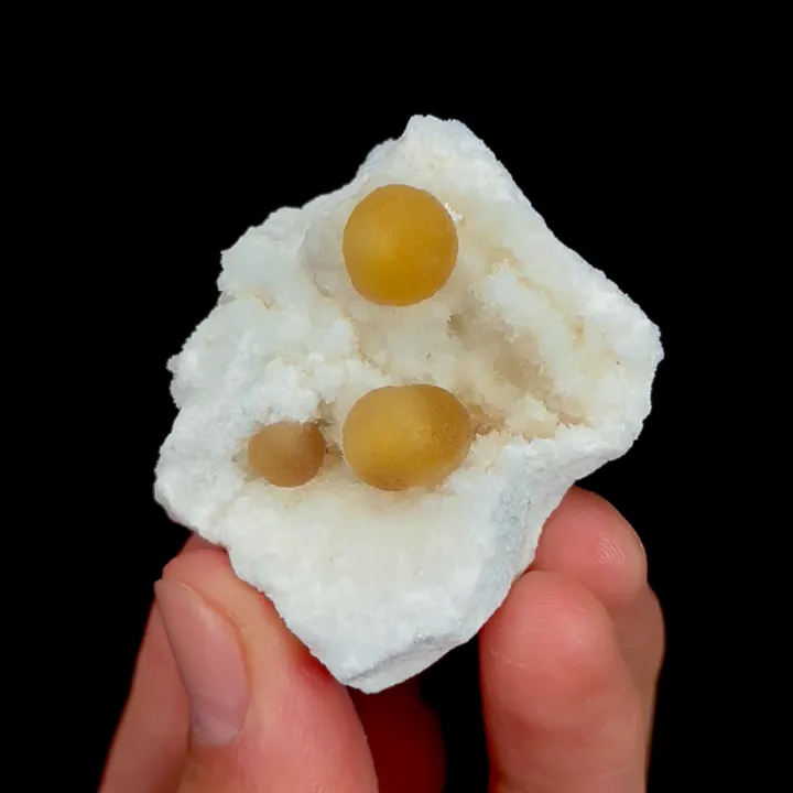 Natural Spherical Yellow Fluorite, Mineral Specimen:Guizhou,China (40*45*20MM) image
