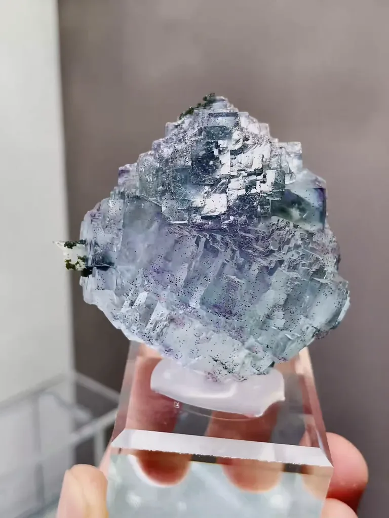 Natural Stepped Blue Fluorite comes from Yaogangxian,Hunan 55*30*50MM - image 3