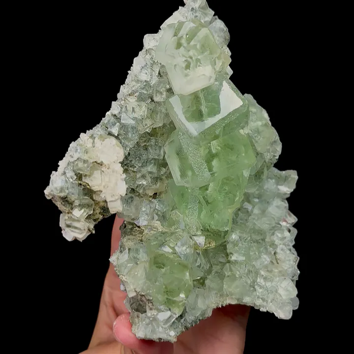 Natural Stepped Green Fluorite Mineral Specimen,High Quality Specimen,XIANGHUALING,HUNAN,CHINA(160*150*62mm) - image 2