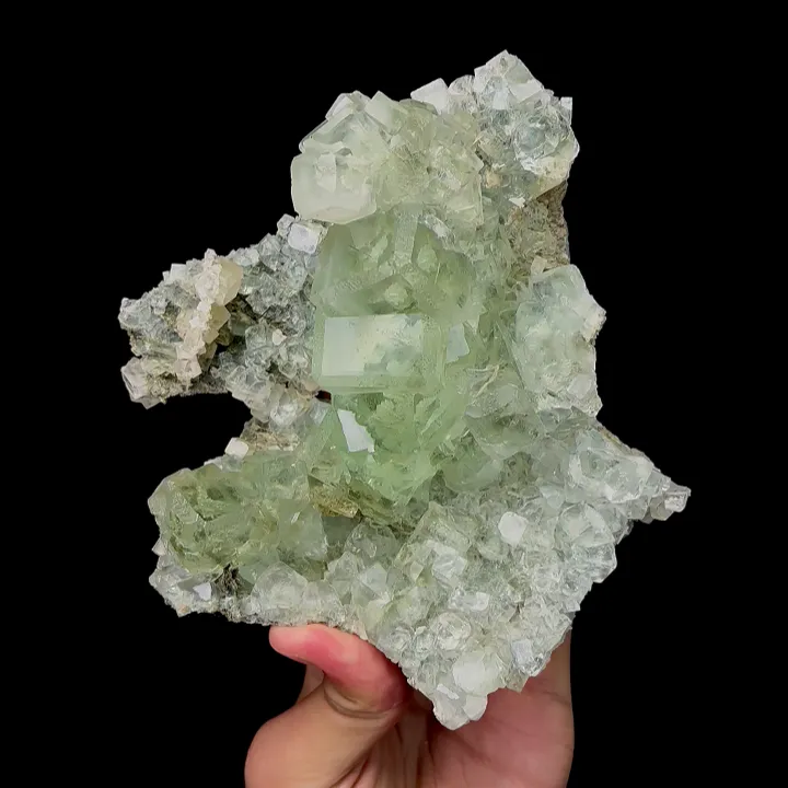 Natural Stepped Green Fluorite Mineral Specimen,High Quality Specimen,XIANGHUALING,HUNAN,CHINA(160*150*62mm) image
