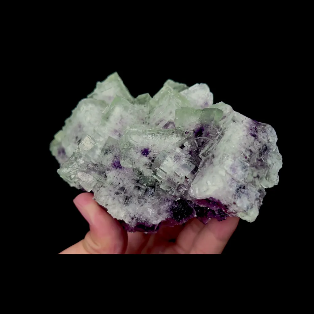 Natural Stepped Green Purple Fluorite Mineral Specimen,High Quality Specimen,XIANGHUALING,HUNAN,CHINA(130*86*76mm) - image 3