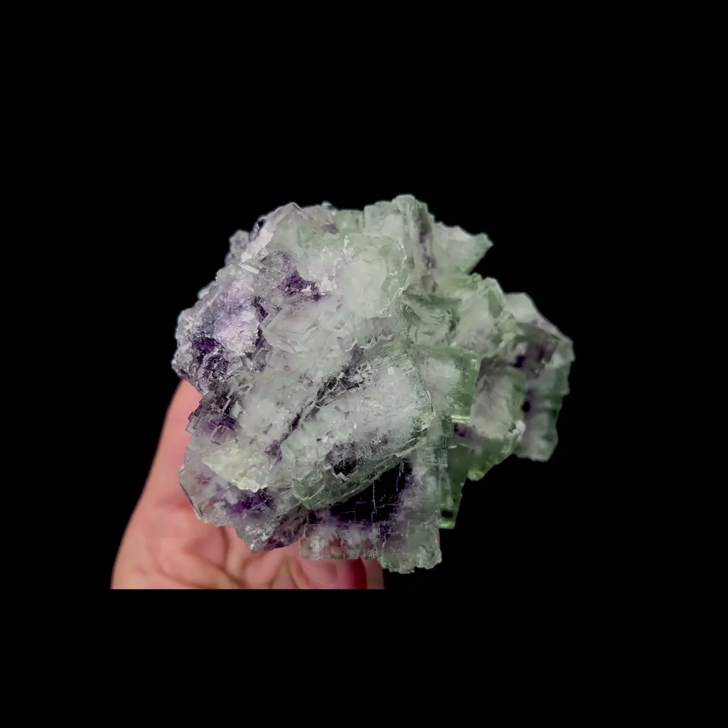 Natural Stepped Green Purple Fluorite Mineral Specimen,High Quality Specimen,XIANGHUALING,HUNAN,CHINA(130*86*76mm) - image 2