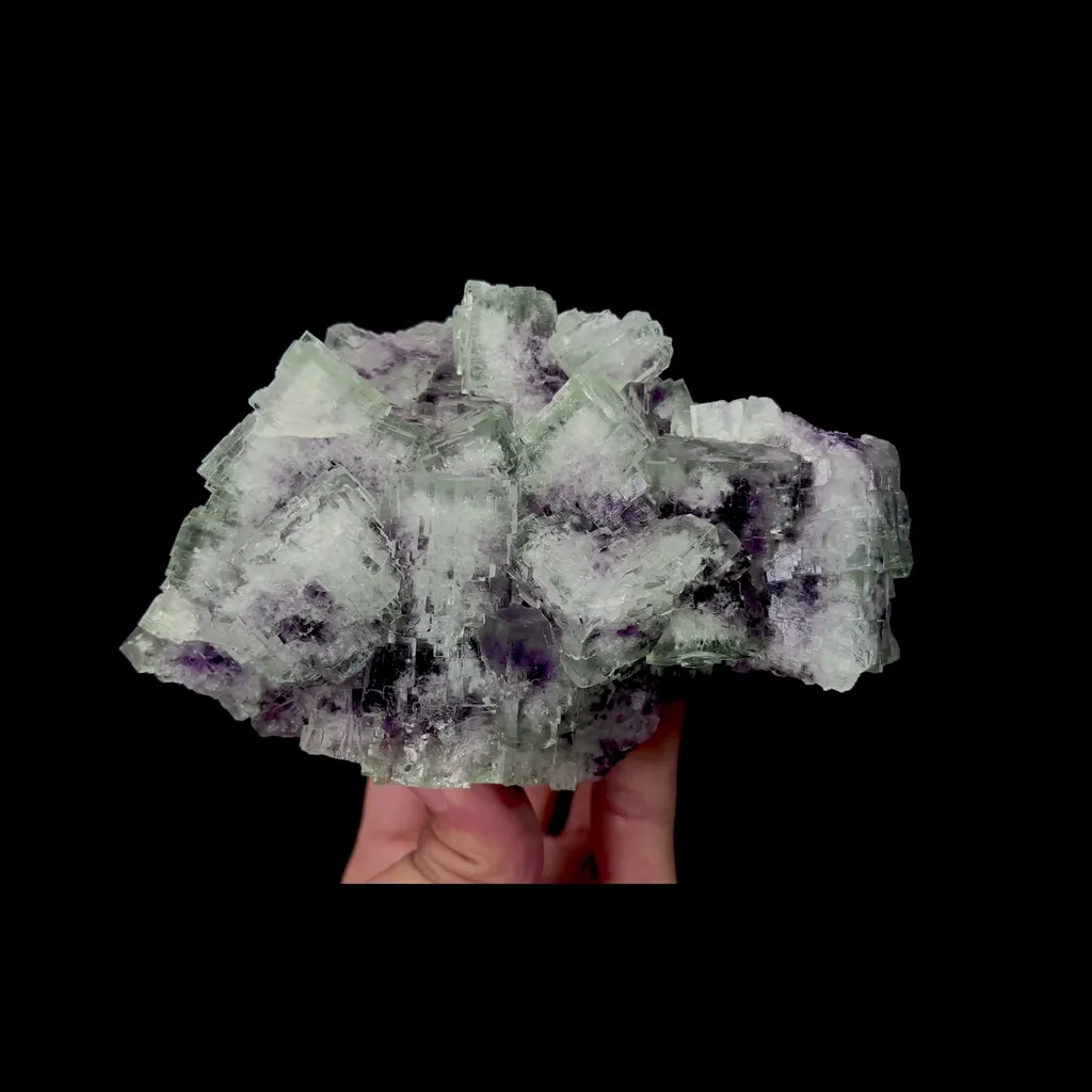 Natural Stepped Green Purple Fluorite Mineral Specimen,High Quality Specimen,XIANGHUALING,HUNAN,CHINA(130*86*76mm) - image 4