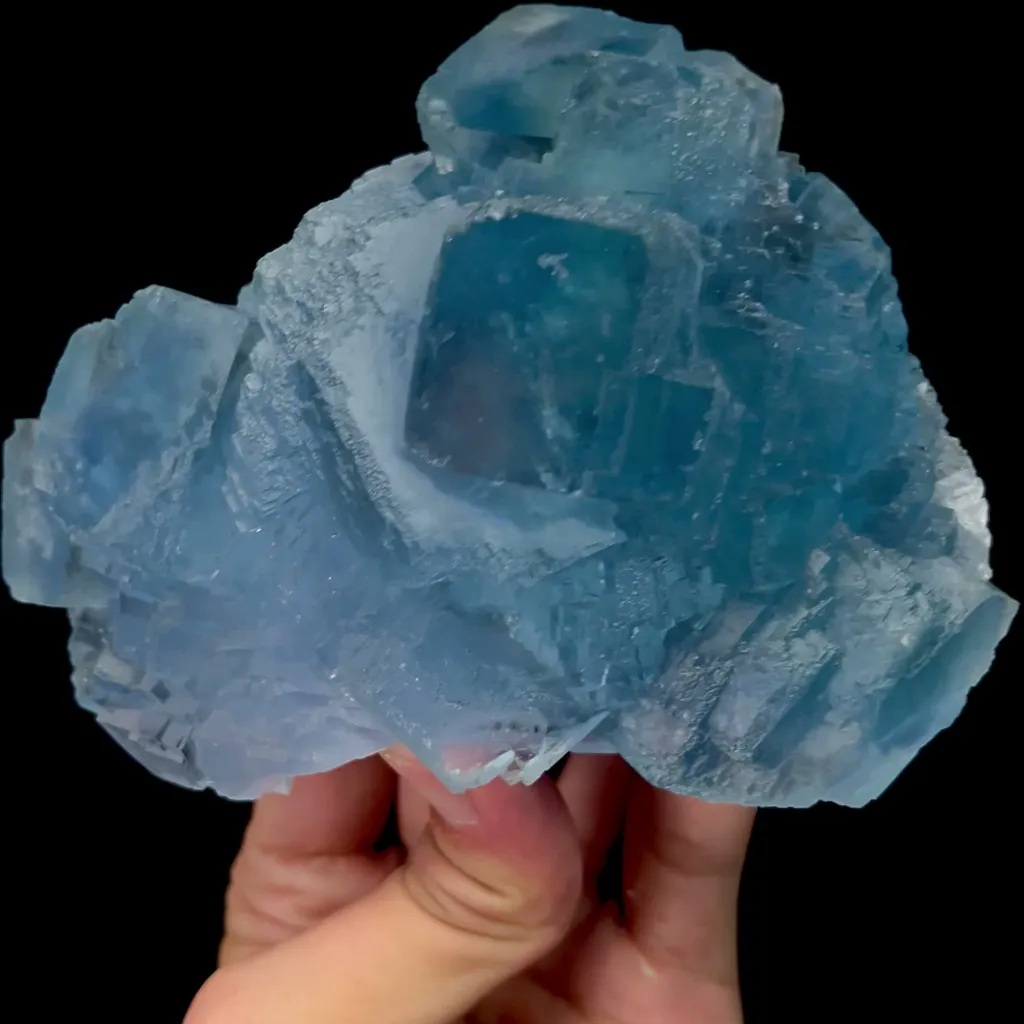 Natural Stepped Transparent Blue Fluorite Mineral Specimen,High Quality Specimen,YAO GANG XIAN,HUNAN,CHINA(118*56*58mm) - image 3