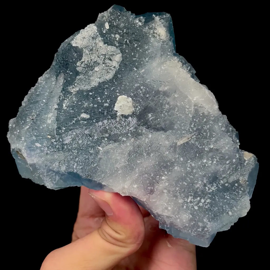 Natural Stepped Transparent Blue Fluorite Mineral Specimen,High Quality Specimen,YAO GANG XIAN,HUNAN,CHINA(118*56*58mm) - image 4