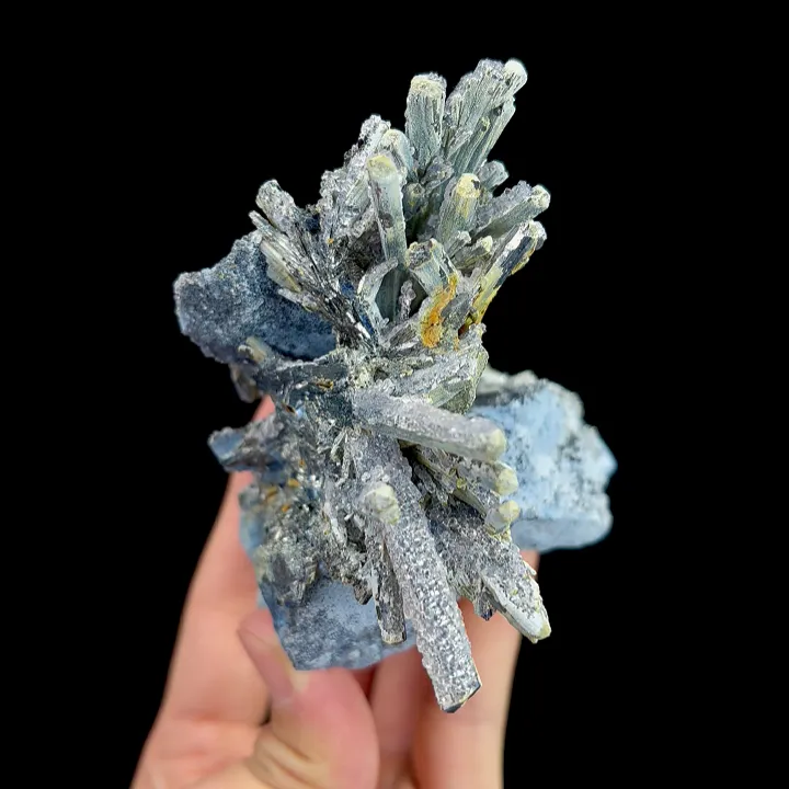Natural Stibnite and Cacite, Mineral Specimen:Guizhou,China (80*95*85MM) - image 3