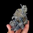 Natural Stibnite and Calcite, Mineral Specimen:Fujian,China (50*65*55MM) - image 3
