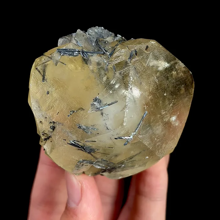 Natural Stibnite and Calcite, Mineral Specimen:Fujian,China (65*60*40MM) - image 3