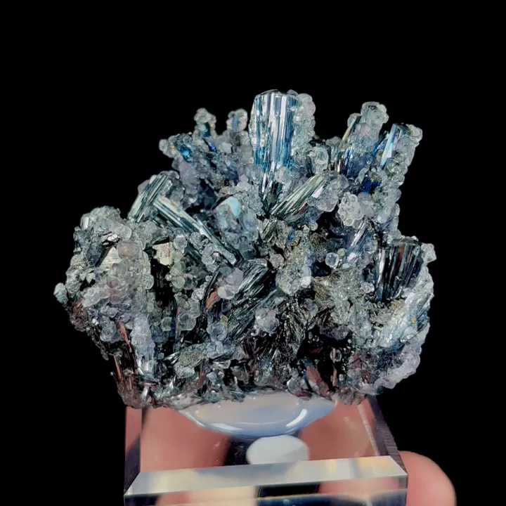 Natural Stibnite and Calcite, Mineral Specimen:Guizhou,China (50*40*45MM) - image 4