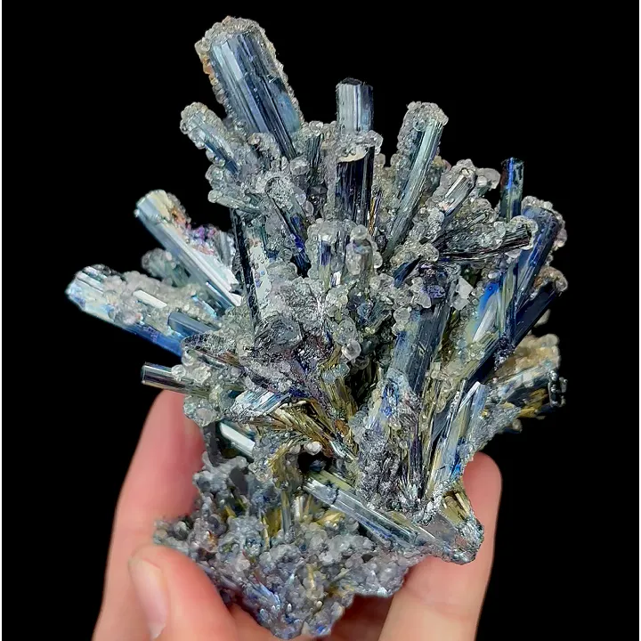 Natural Stibnite and Calcite, Mineral Specimen:Guizhou,China (80*90*65MM) - image 4