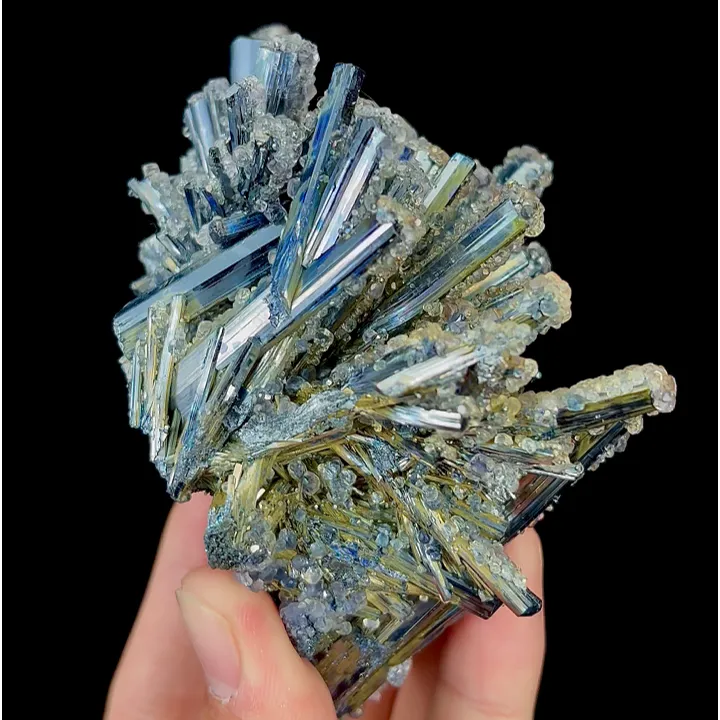 Natural Stibnite and Calcite, Mineral Specimen:Guizhou,China (80*90*65MM) - image 3