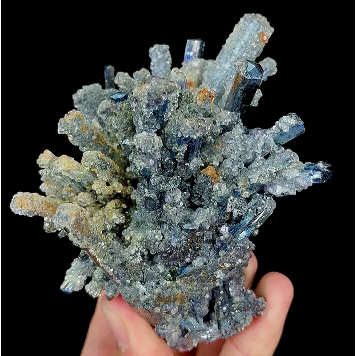 Natural Stibnite and Calcite, Mineral Specimen:Guizhou,China (80*90*65MM) - image 6