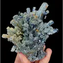 Natural Stibnite and Calcite, Mineral Specimen:Guizhou,China (80*90*65MM) - image 6