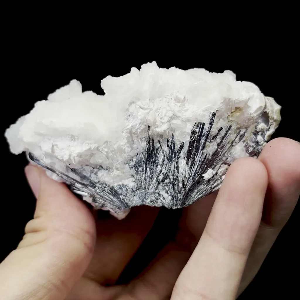 Natural Stibnite and Calcite Mineral Specimen,High Quality Specimen,GUIZHOU,CHINA(80*45*35mm) - image 4