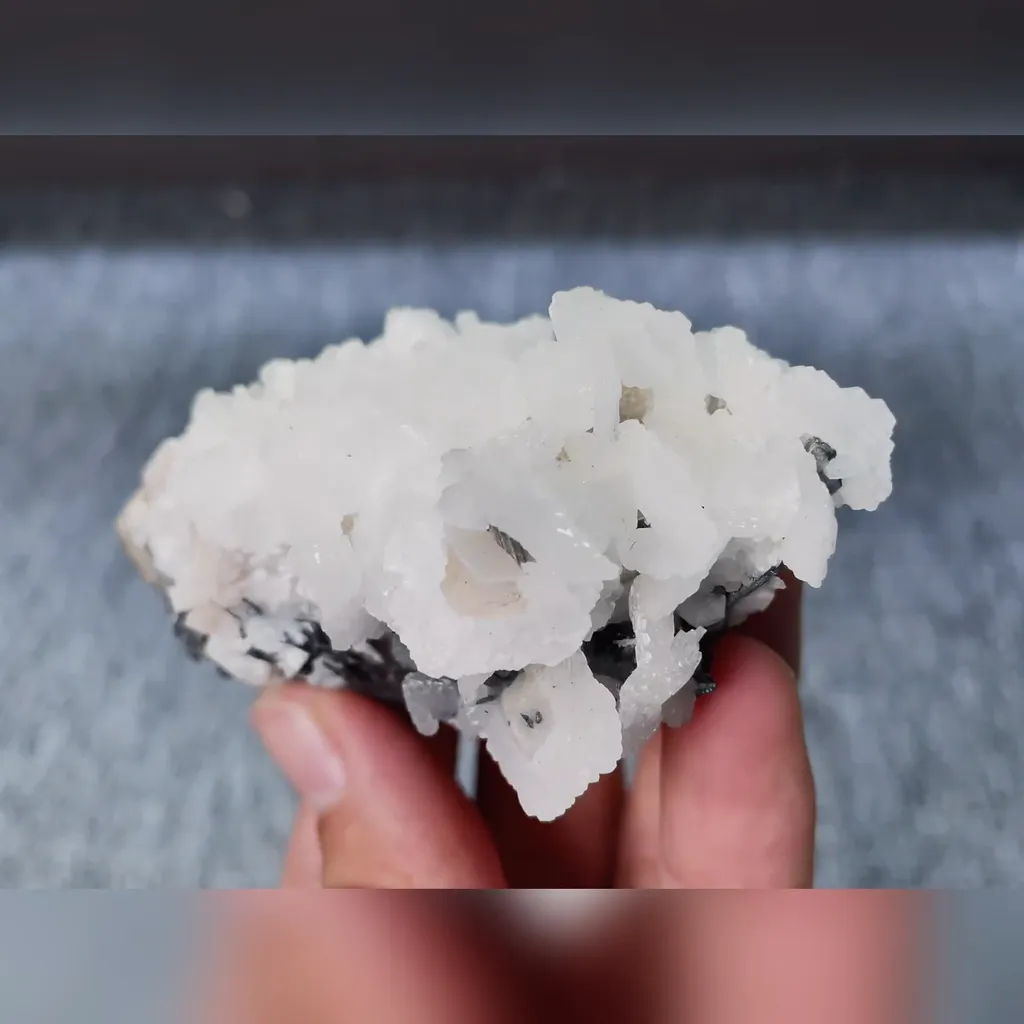 Natural Stibnite and Calcite Symbiosis comes from Guizhou,China 80*45*35MM - image 3