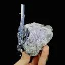 Natural Stibnite and Calcite Symbiosis comes from Guizhou,China 90*40*115MM - image 1