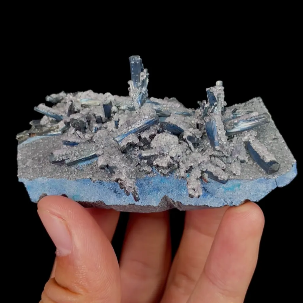 Natural Stibnite and Calcite,Mineral Specimen:Guizhou,China (80*35*30MM) - image 4