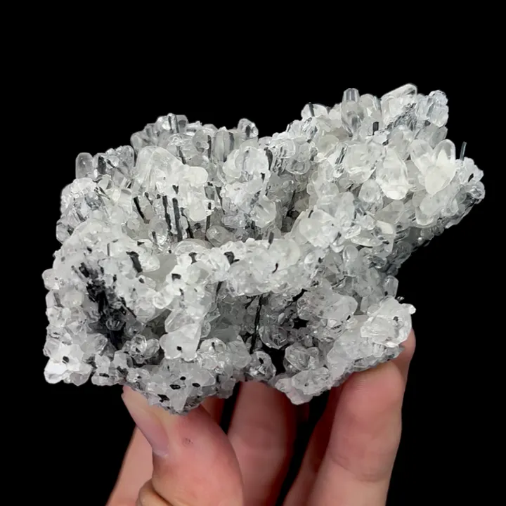 Natural Stibnite and Calcite,Mineral Specimen:HUNAN,China (95*50*60mm) image