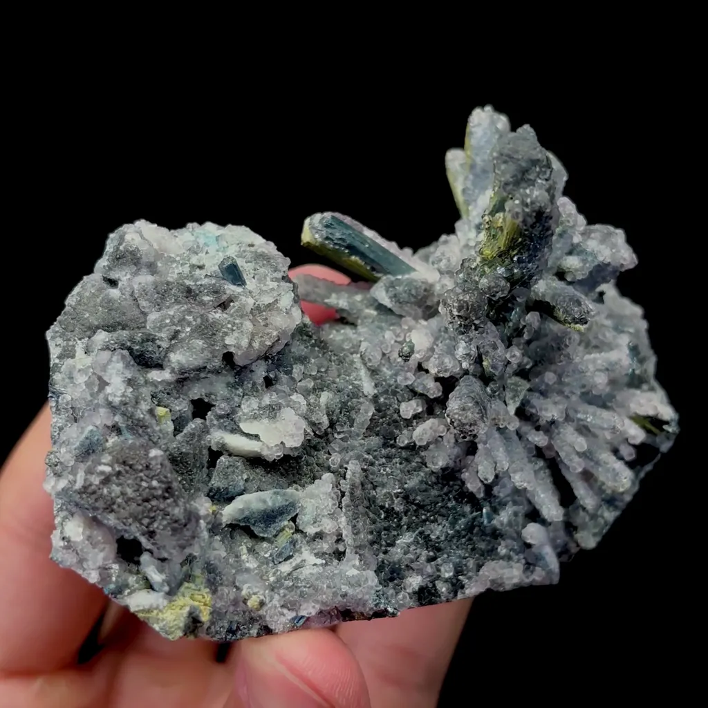 Natural Stibnite and Fluorite Mineral Specimen,High Quality Specimen,GUIZHOU,CHINA(90*65*55mm) - image 2
