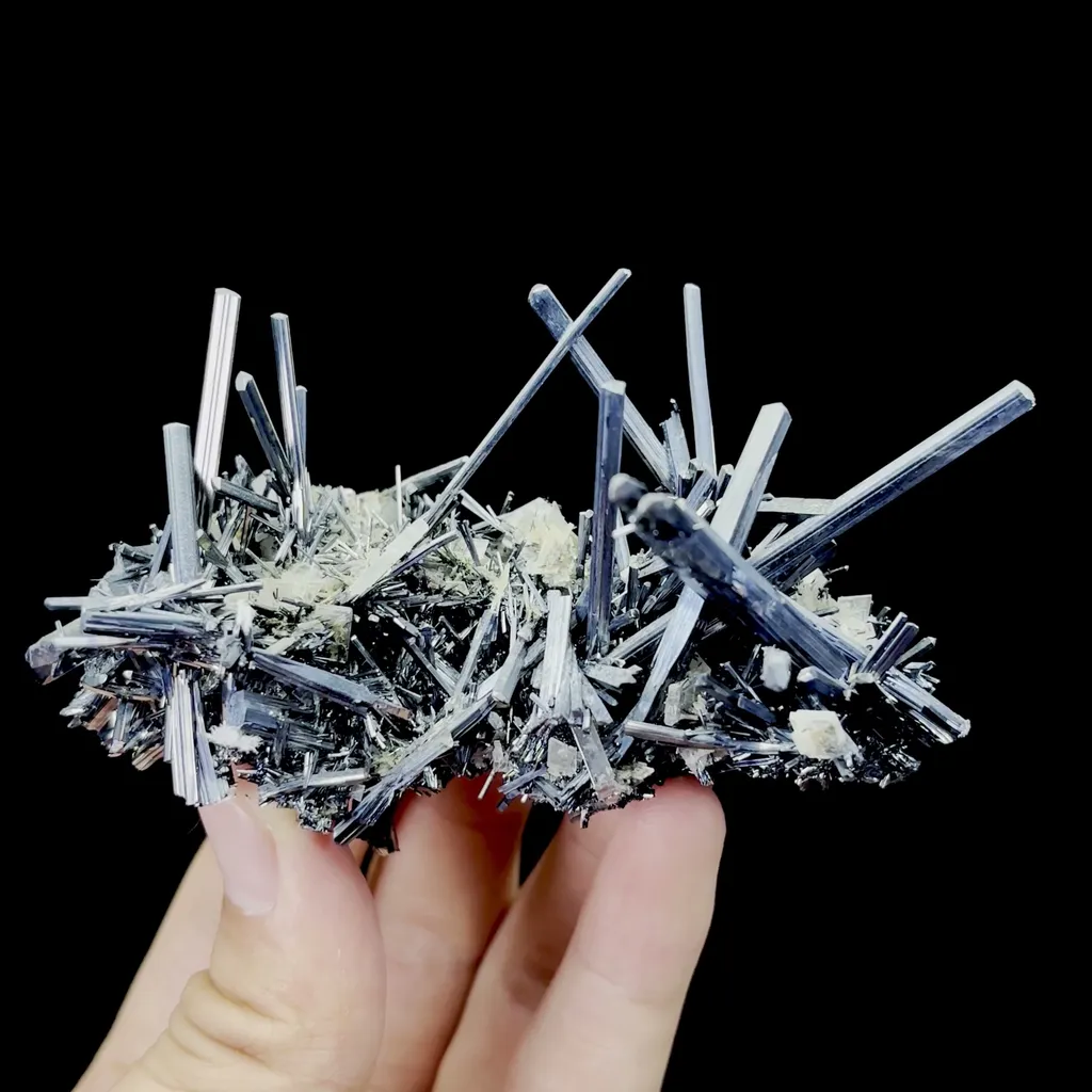 Natural Stibnite Mineral Specimen,High Quality Specimen,LENGSHUIJIANG,HUNAN,CHINA(95*57*44mm) image