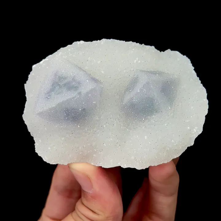 Natural Sugar Blue Fluorite,Octahedron Mineral Specimen:FUJIAN(78*55*32mm) image