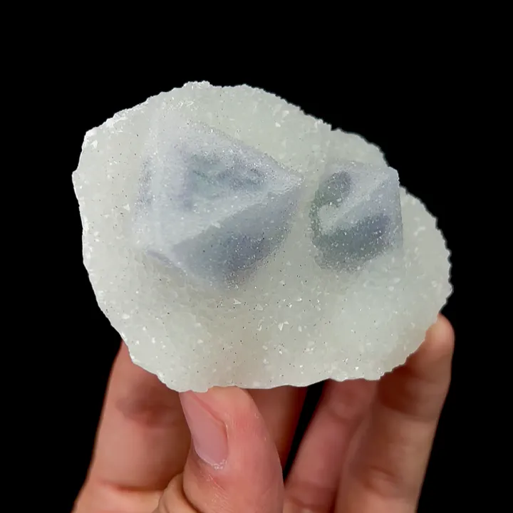 Natural Sugar Blue Fluorite,Octahedron Mineral Specimen:FUJIAN(78*55*32mm) - image 3